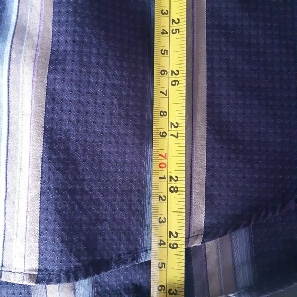 Bugatchi Uomo SZ M 100% Cotton Men's Button Down Blue Striped Shirt - Picture 13 of 13